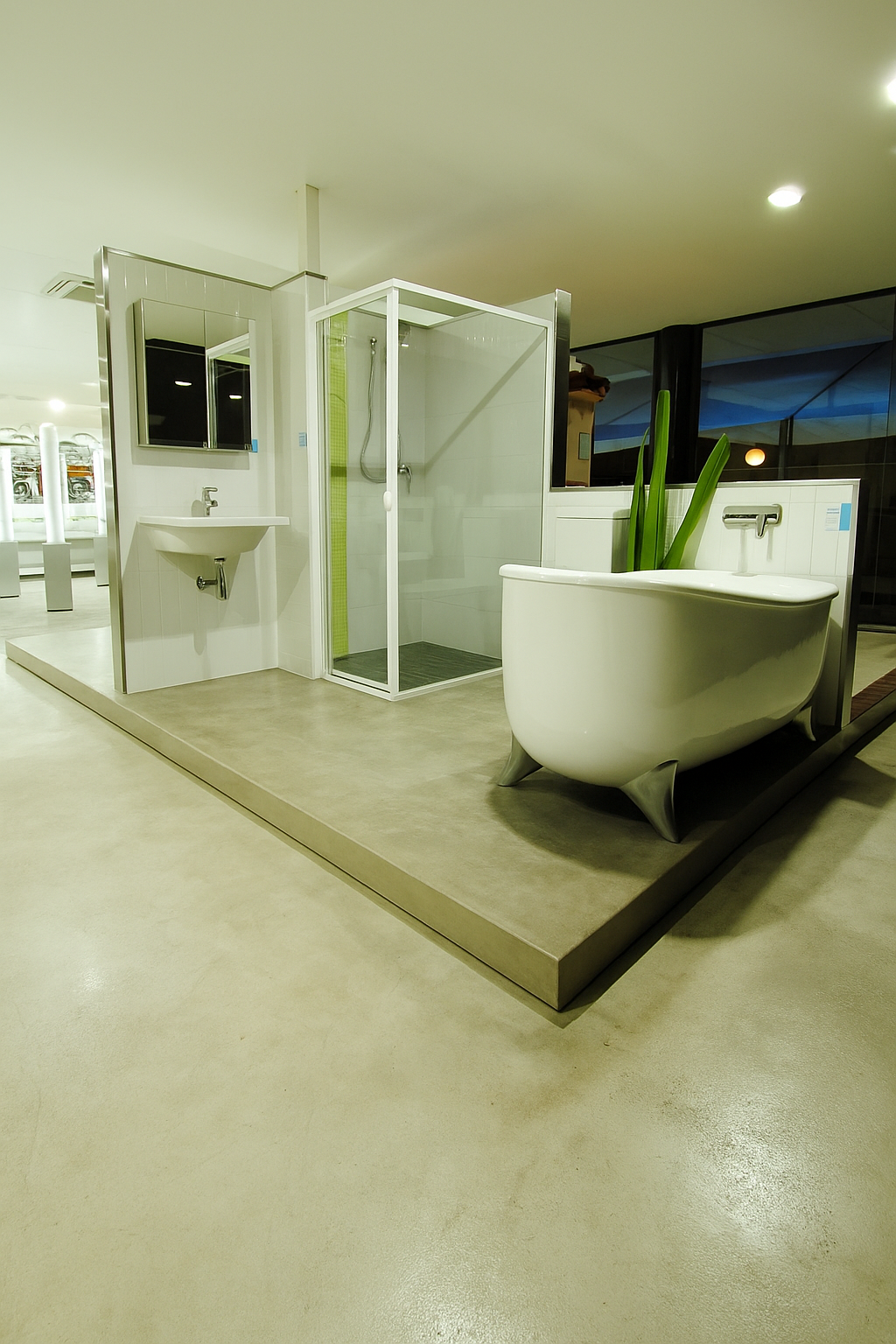 20250806 0954 Concrete Floor Bathroom remix 01k1y3gp3fe33sg13car06rpfj